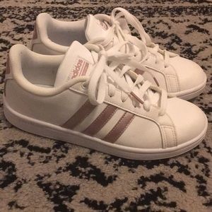 Adidas Rose Gold Cloudfoam Sneakers